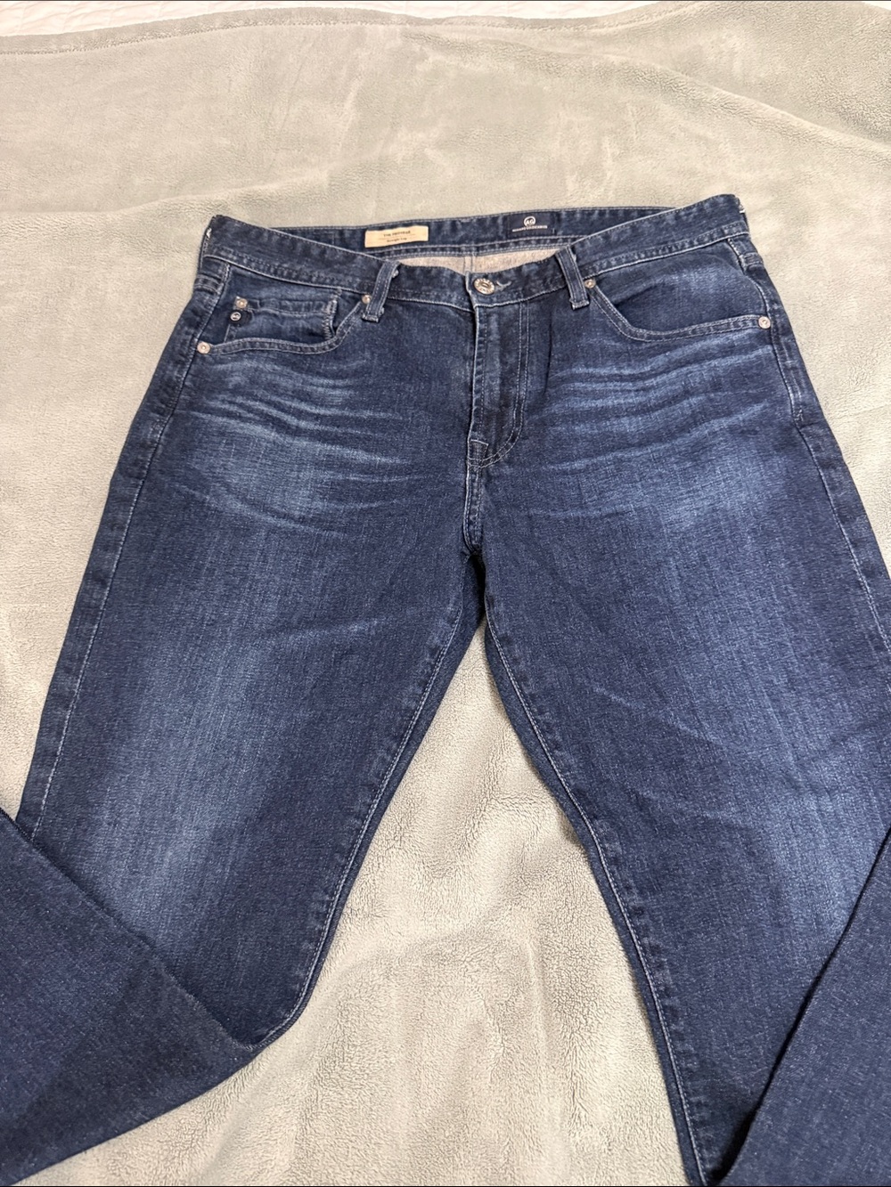 Ag Adriano Goldschmmied Straight Dark Blue Jeans